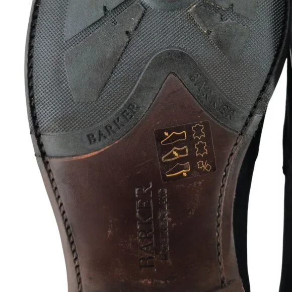 NEW Barker England UK Dress Shoes Black Suede Leather Penny Loafers Mens 11.5 - Picture 11 of 11